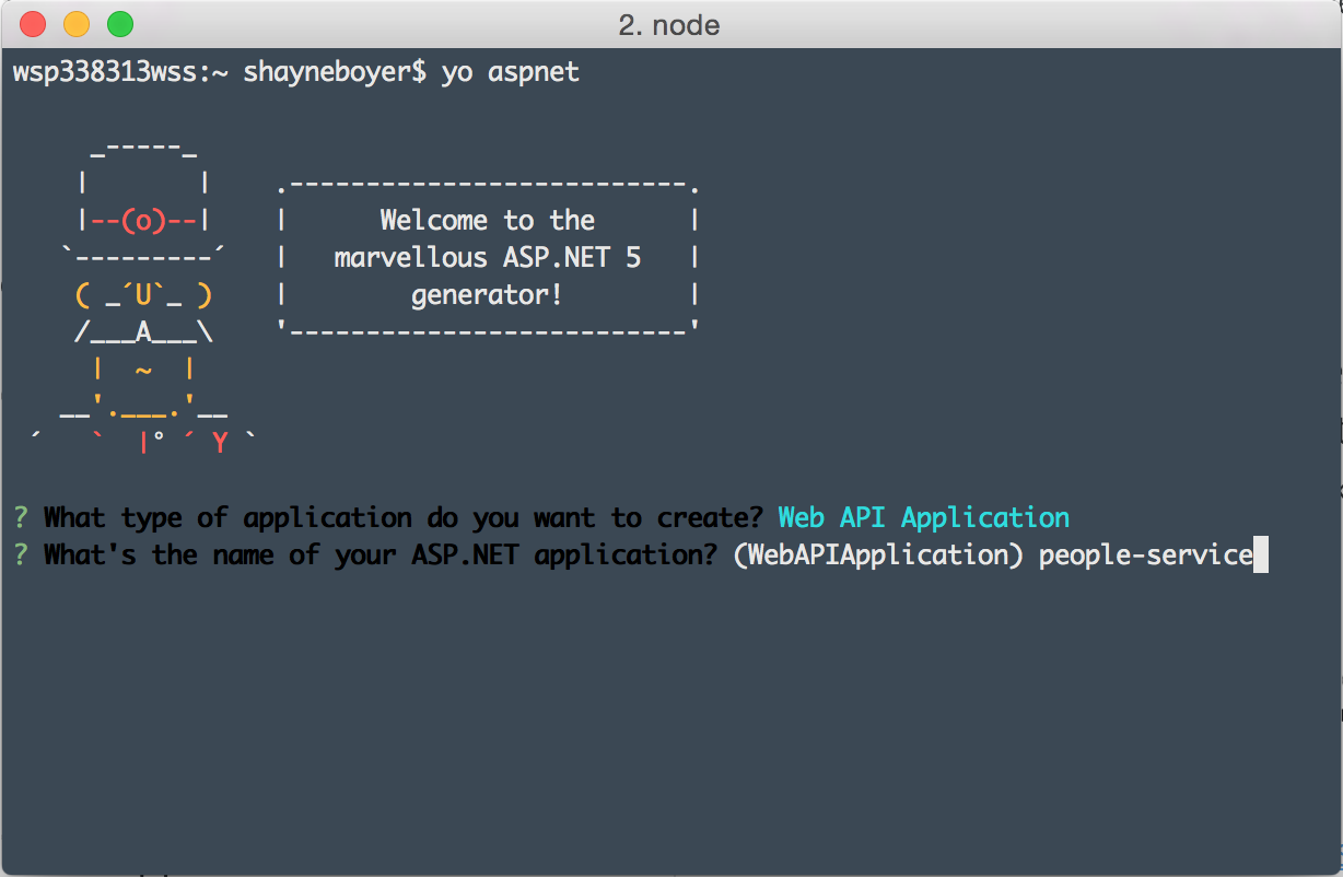 yo aspnet