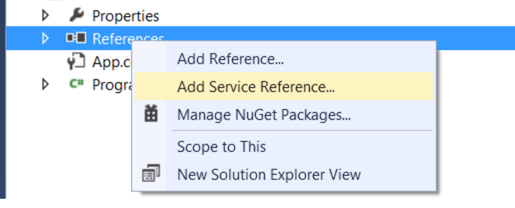 add service reference