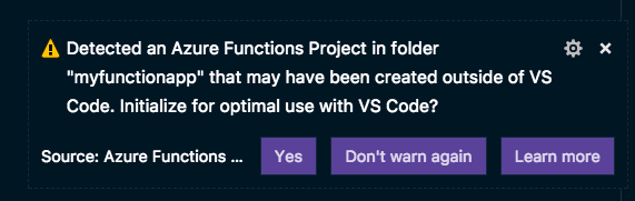 VS Code Debug Assets Prompt