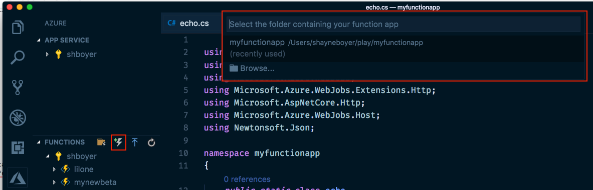 UI Option for new function