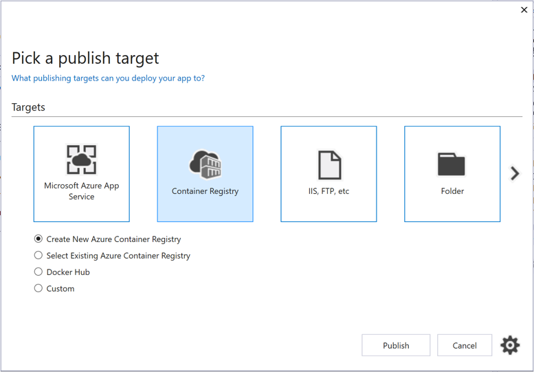 publish wizard