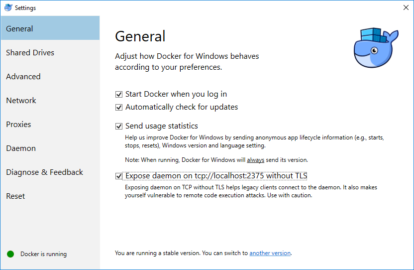 Docker Settings